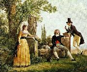 francois sablel family portrait, c. oil painting